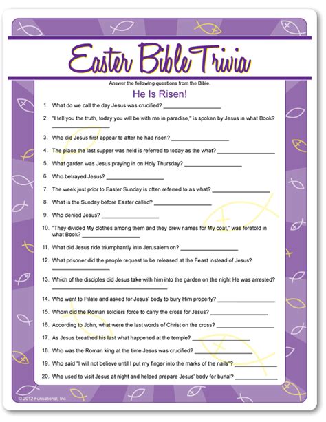 bible questions and answers about easter PDF