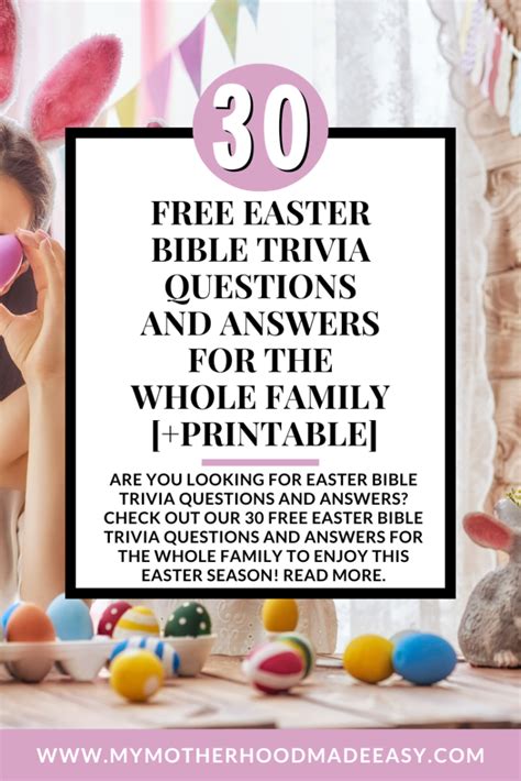 bible questions and answers about easter PDF