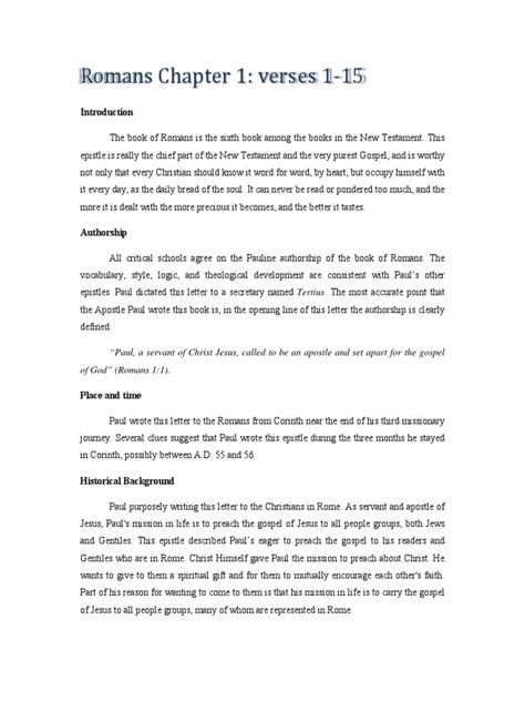 bible quiz romans chapter 1 Doc