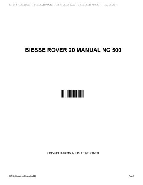 biesse rover 20 user manual Ebook Epub