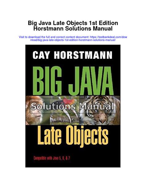 big java late objects solution manual Reader