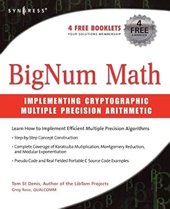 bignum math implementing cryptographic multiple precision arithmetic Kindle Editon