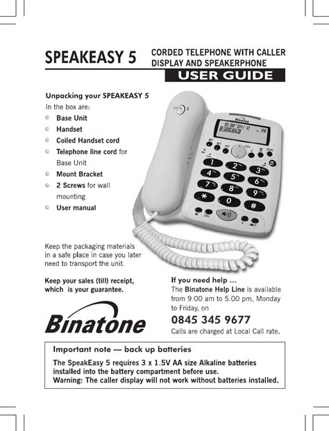 binatone 3950 user manual Doc