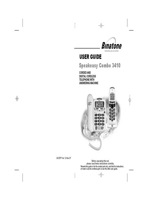 binatone answering machine manual Kindle Editon