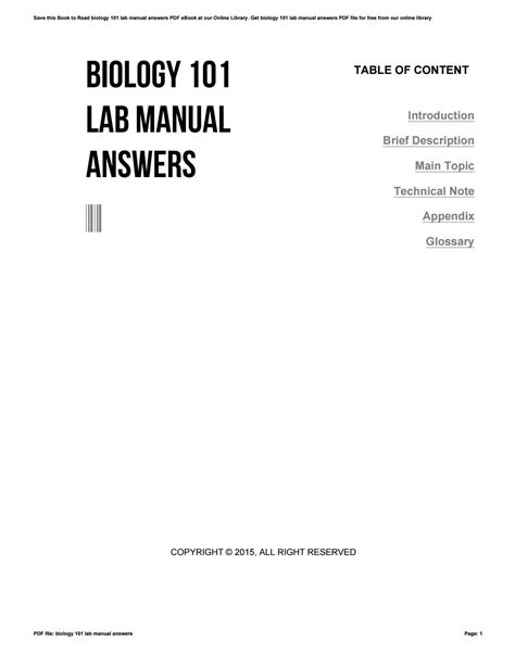 bio 101 lab manual answers nova woodbridge Epub