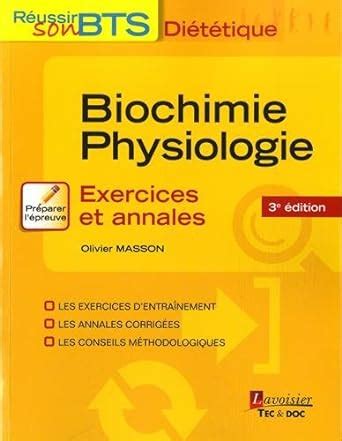 biochimie physiologie exercices annales olivier masson Epub