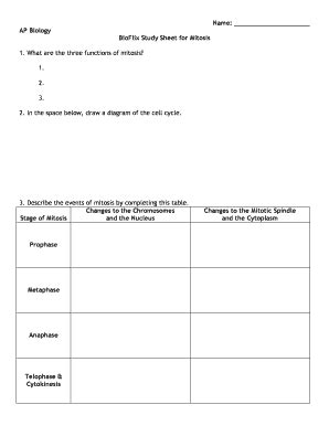 bioflix study sheet for mitosis key answer Ebook Kindle Editon