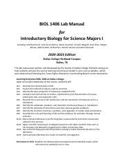 biol 1406 lab manual Doc