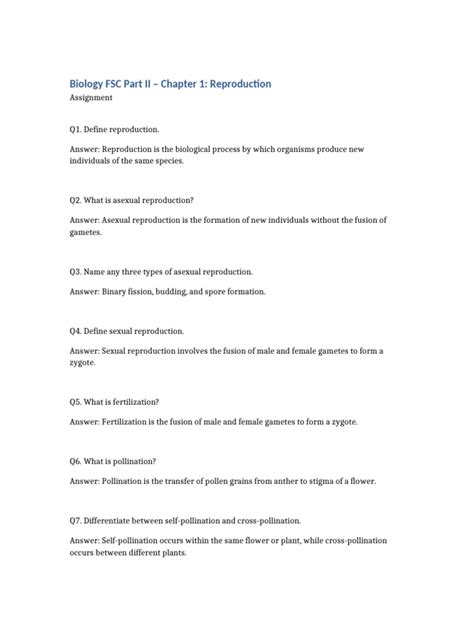 biology assignment chapter 7 Doc