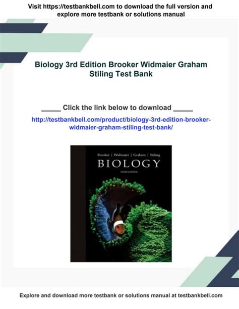 biology brooker widmaier graham stiling 3rd edition Ebook Kindle Editon