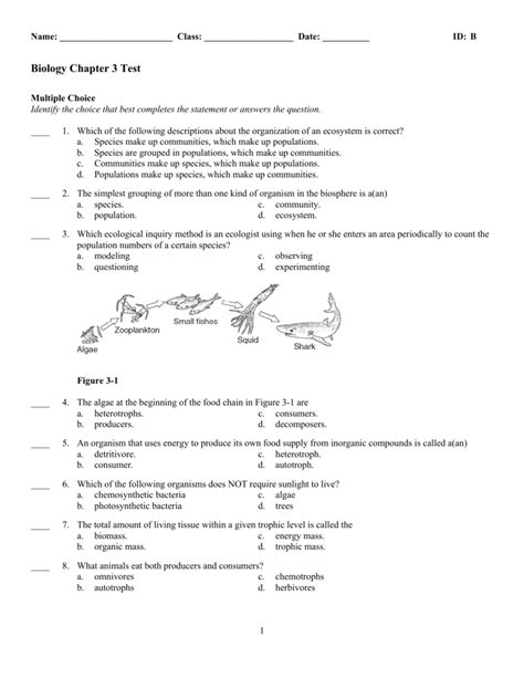 biology chapter 3 test answers PDF