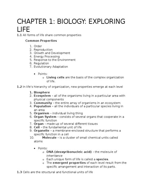biology exploring life chapter 1 Doc