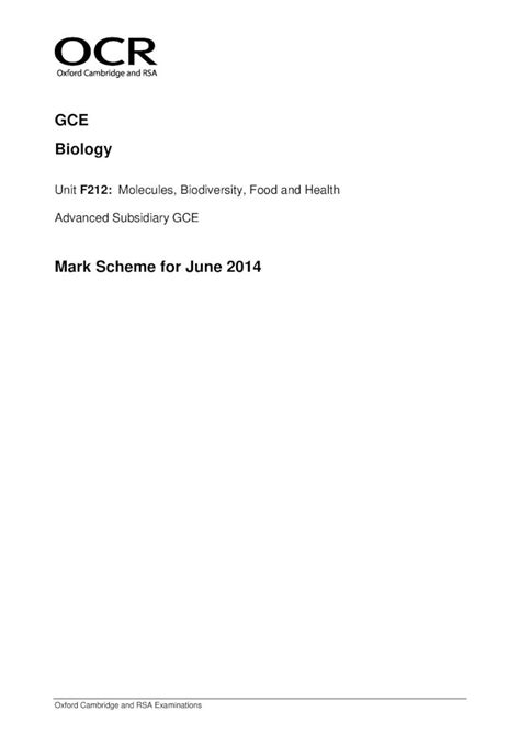 biology f212 june 2014 unofficial mark scheme PDF