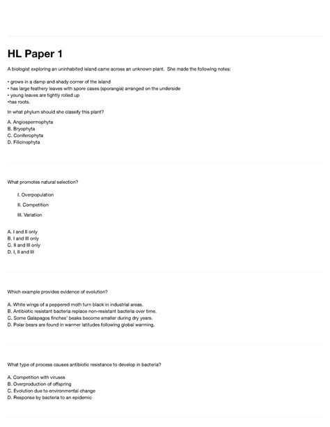 biology hl paper 1 ms Epub