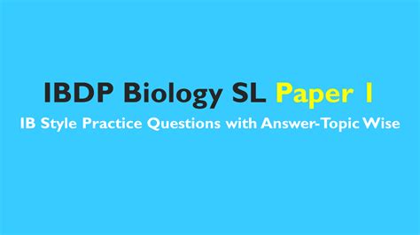 biology ib sl n13 paper 1 tz1 Doc