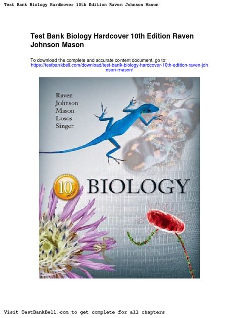 biology raven and johnson 10th edition PDF