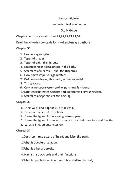 biology second semester study guide answers Ebook PDF