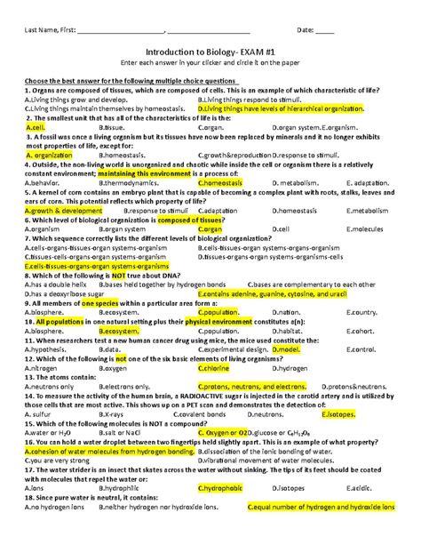 biology spring final study guide answer key Doc