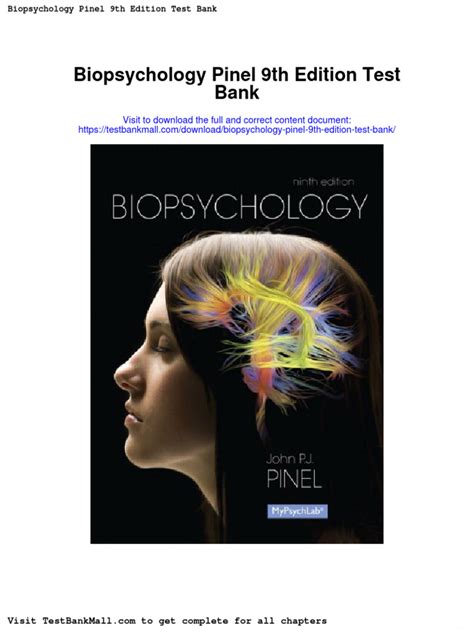 biopsychology pinel 9th edition test bank pdf PDF