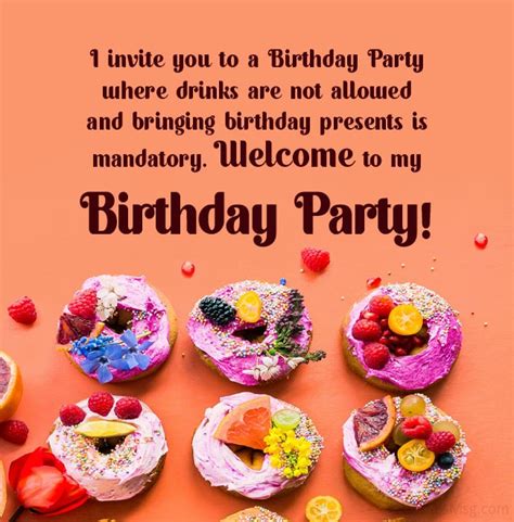 birthday invitation message for whatsapp