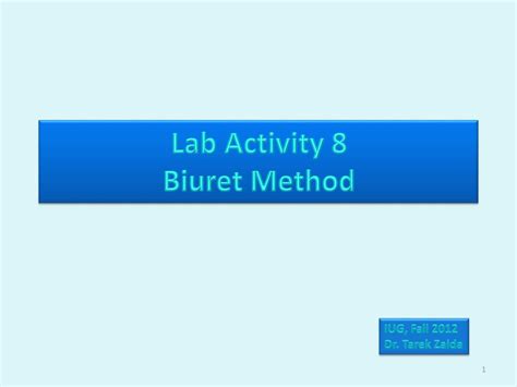 biuret method lab report Ebook Kindle Editon