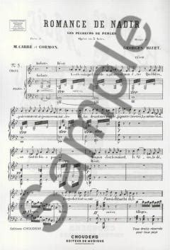 bizet georges romance de nadir chant piano 1872 PDF