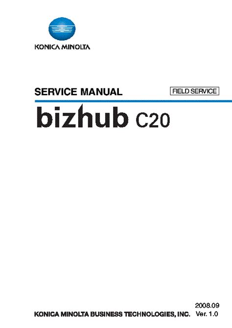 bizhub c20 field service manual Kindle Editon