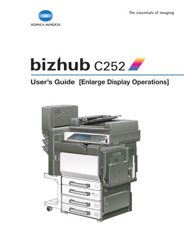 bizhub c252 printer user manual PDF