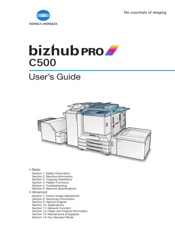 bizhub c500 service manual PDF