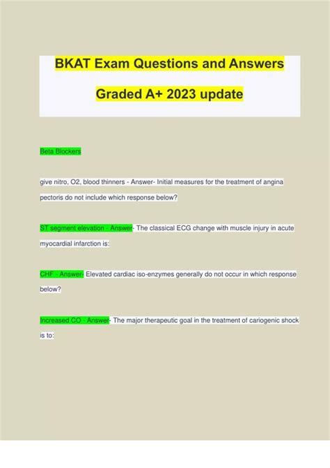 bkat exam questions Ebook Reader