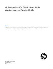 bl460c gen8 maintenance guide PDF