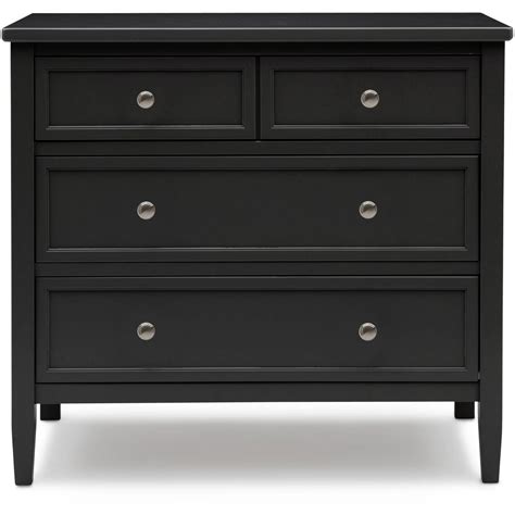 black 3 drawer dresser