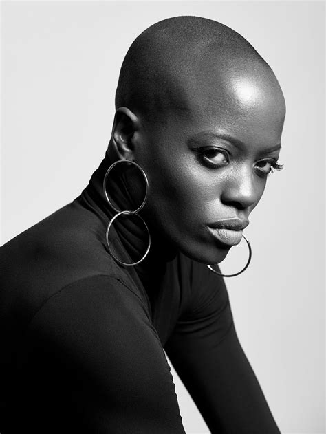 black actresses models bald