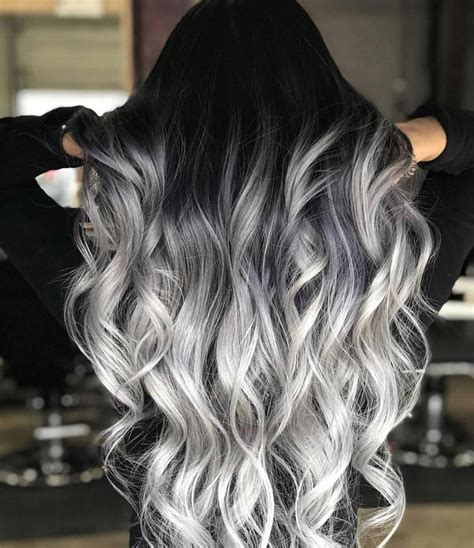 black and silver hair