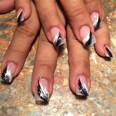 black and white nail designs