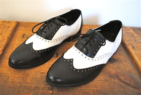 black and white oxfords