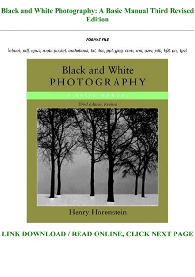 black and white photography a basic manual third revised edition Epub