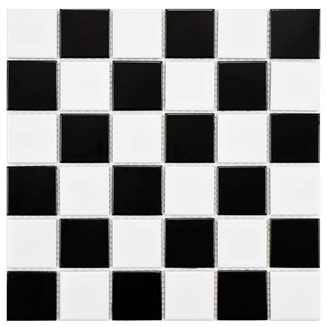 black and white tile