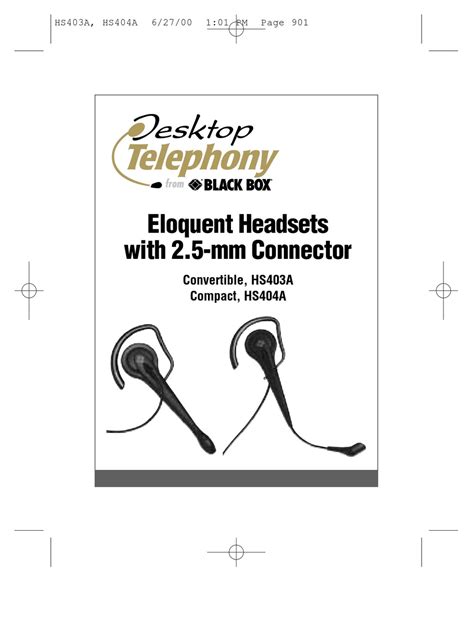 black box hs403a headsets owners manual Kindle Editon