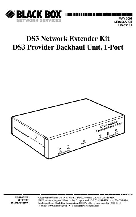 black box lr0025a owners manual PDF