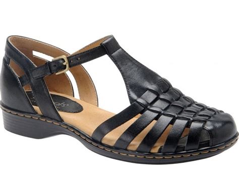 black closed toe sandals