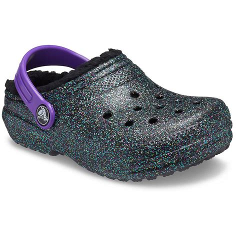 black glitter crocs