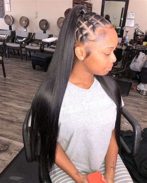 black hairstyles half up half down