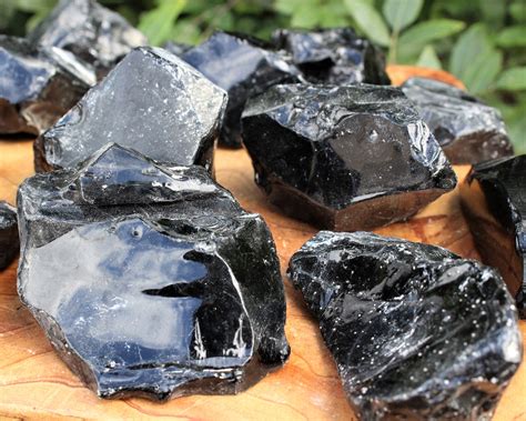 black obsidian crystal