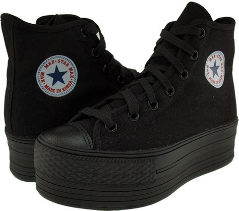 black platfor converse