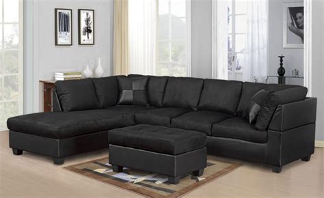 black sectional sofa