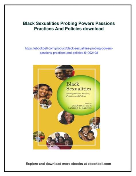 black sexualities probing powers passions practices and policies Reader