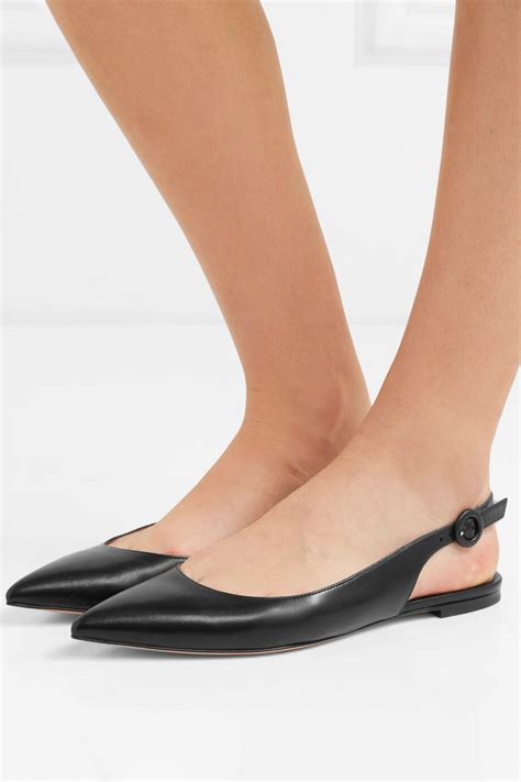 black slingback flats