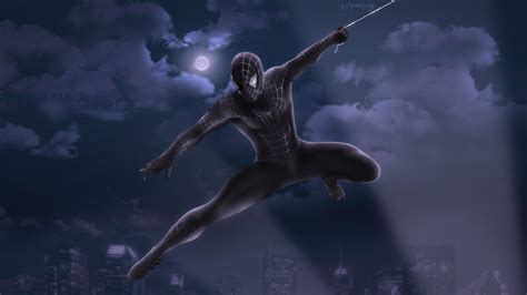 black suit of Spider-Man