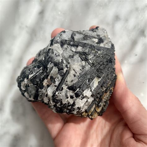black tourmaline in quartz